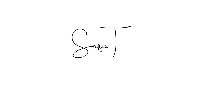 The best way (Andilay-7BmLP) to make a short signature is to pick only two or three words in your name. The name Satya T include a total of six letters. For converting this name. Satya T signature style 4 images and pictures png