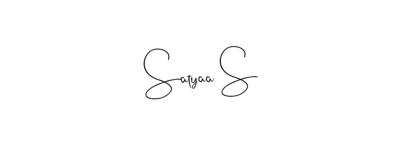 This is the best signature style for the Satyaa S name. Also you like these signature font (Andilay-7BmLP). Mix name signature. Satyaa S signature style 4 images and pictures png