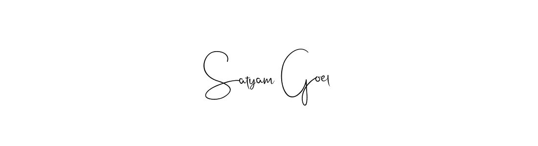 Make a beautiful signature design for name Satyam Goel. With this signature (Andilay-7BmLP) style, you can create a handwritten signature for free. Satyam Goel signature style 4 images and pictures png