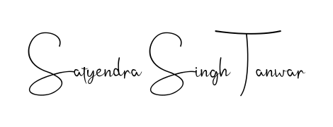 A stylish, flowing autograph style designed for name Satyendra Singh Tanwar using Andilay-7BmLP typography. Perfect for digital creative projects. Satyendra Singh Tanwar signature style 4 images and pictures png