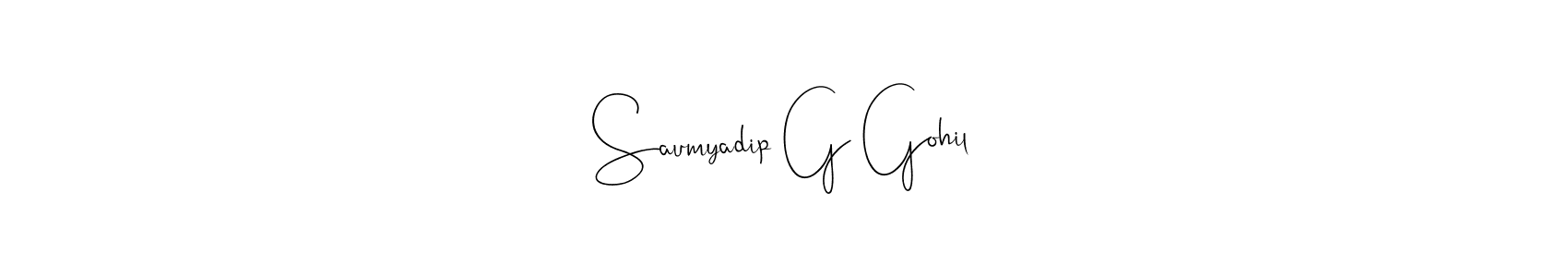 Here are the top 10 professional signature styles for the name Saumyadip G Gohil. These are the best autograph styles you can use for your name. Saumyadip G Gohil signature style 4 images and pictures png