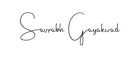 Create an unforgettable impression when signing with Saurabh Gayakwad name styled in Andilay-7BmLP typography. 100% free online generator. Saurabh Gayakwad signature style 4 images and pictures png