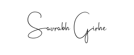 Make your name Saurabh Girhe memorable on every contract using Andilay-7BmLP autograph style. Instant transparent background export available. Saurabh Girhe signature style 4 images and pictures png