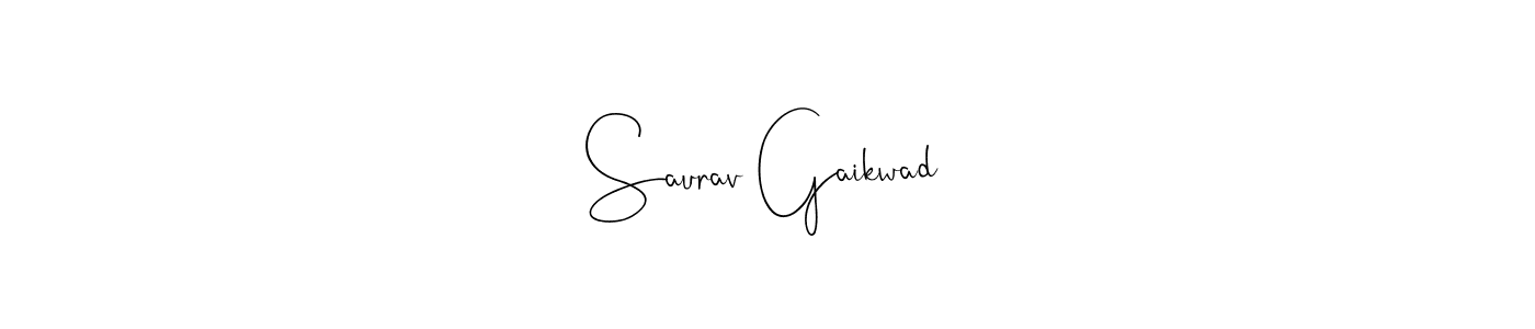 Create a beautiful signature design for name Saurav Gaikwad. With this signature (Andilay-7BmLP) fonts, you can make a handwritten signature for free. Saurav Gaikwad signature style 4 images and pictures png