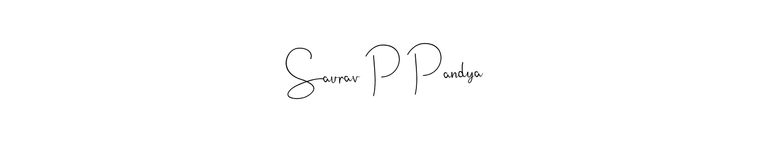 Use a signature maker to create a handwritten signature online. With this signature software, you can design (Andilay-7BmLP) your own signature for name Saurav P Pandya. Saurav P Pandya signature style 4 images and pictures png
