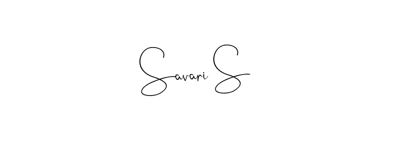 Make a beautiful signature design for name Savari S. With this signature (Andilay-7BmLP) style, you can create a handwritten signature for free. Savari S signature style 4 images and pictures png