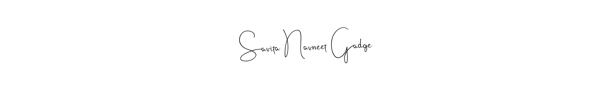 This is the best signature style for the Savita Navneet Gadge name. Also you like these signature font (Andilay-7BmLP). Mix name signature. Savita Navneet Gadge signature style 4 images and pictures png