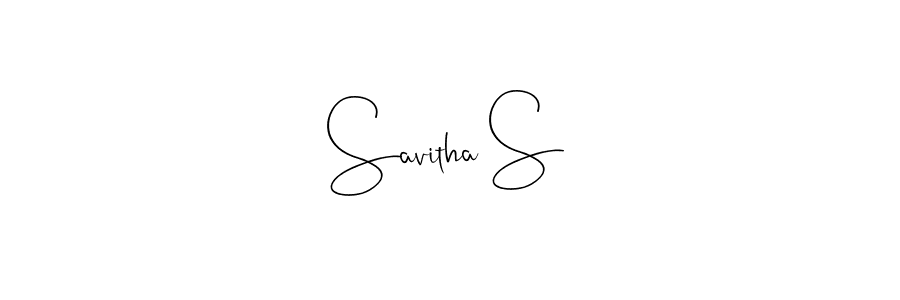 Savitha S stylish signature style. Best Handwritten Sign (Andilay-7BmLP) for my name. Handwritten Signature Collection Ideas for my name Savitha S. Savitha S signature style 4 images and pictures png