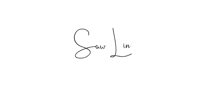 Use a signature maker to create a handwritten signature online. With this signature software, you can design (Andilay-7BmLP) your own signature for name Saw Lin. Saw Lin signature style 4 images and pictures png
