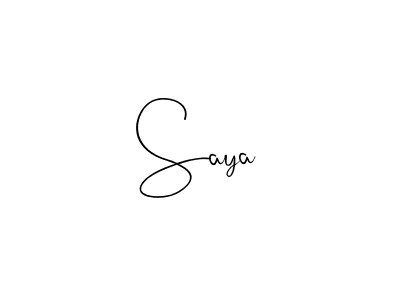 Create a beautiful signature design for name Saya. With this signature (Andilay-7BmLP) fonts, you can make a handwritten signature for free. Saya signature style 4 images and pictures png