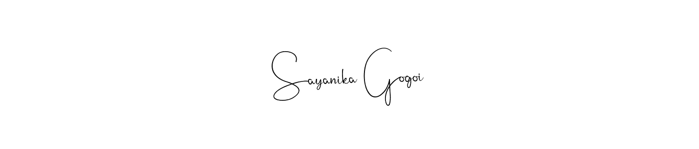It looks lik you need a new signature style for name Sayanika Gogoi. Design unique handwritten (Andilay-7BmLP) signature with our free signature maker in just a few clicks. Sayanika Gogoi signature style 4 images and pictures png