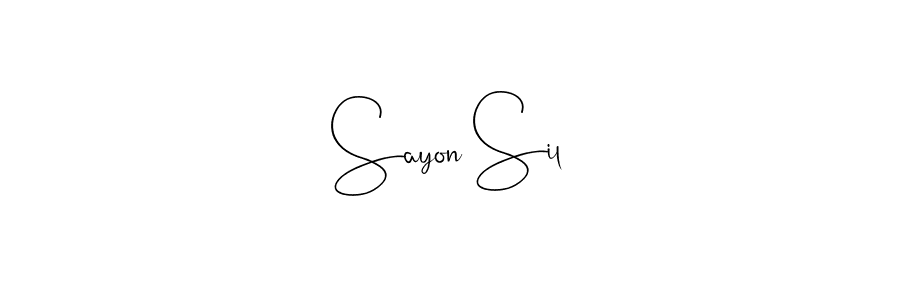 Use a signature maker to create a handwritten signature online. With this signature software, you can design (Andilay-7BmLP) your own signature for name Sayon Sil. Sayon Sil signature style 4 images and pictures png