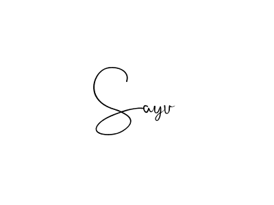 Create a beautiful signature design for name Sayu. With this signature (Andilay-7BmLP) fonts, you can make a handwritten signature for free. Sayu signature style 4 images and pictures png