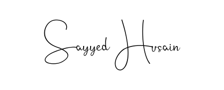 Enhance your business communications with Sayyed Husain signature in Andilay-7BmLP lettering. Clean, modern, and universally compatible. Sayyed Husain signature style 4 images and pictures png
