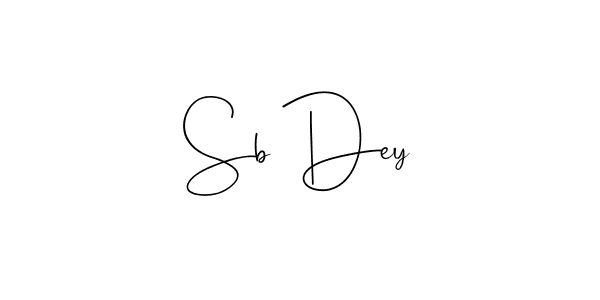 if you are searching for the best signature style for your name Sb Dey. so please give up your signature search. here we have designed multiple signature styles  using Andilay-7BmLP. Sb Dey signature style 4 images and pictures png