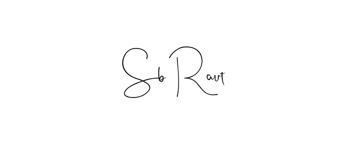 How to make Sb Raut name signature. Use Andilay-7BmLP style for creating short signs online. This is the latest handwritten sign. Sb Raut signature style 4 images and pictures png