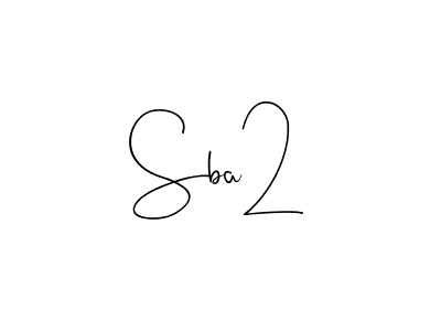 Make a beautiful signature design for name Sba2. With this signature (Andilay-7BmLP) style, you can create a handwritten signature for free. Sba2 signature style 4 images and pictures png