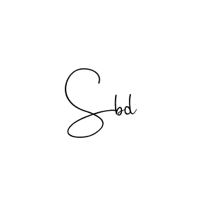 Create a beautiful signature design for name Sbd. With this signature (Andilay-7BmLP) fonts, you can make a handwritten signature for free. Sbd signature style 4 images and pictures png