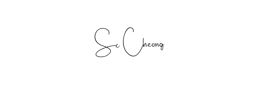 Create a beautiful signature design for name Sc Cheong. With this signature (Andilay-7BmLP) fonts, you can make a handwritten signature for free. Sc Cheong signature style 4 images and pictures png