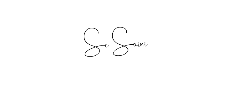 Sc Saini stylish signature style. Best Handwritten Sign (Andilay-7BmLP) for my name. Handwritten Signature Collection Ideas for my name Sc Saini. Sc Saini signature style 4 images and pictures png