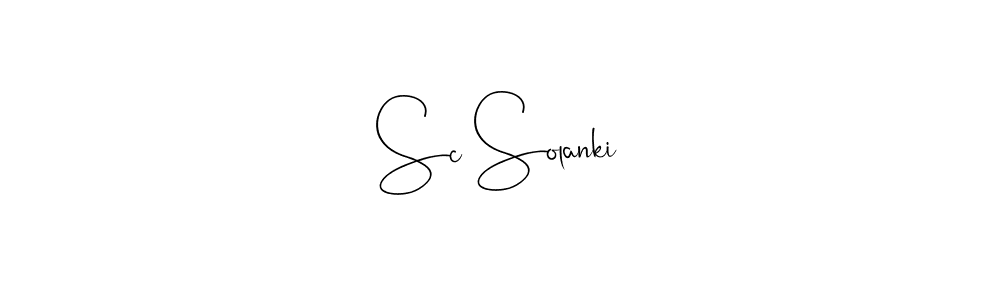 Make a beautiful signature design for name Sc Solanki. With this signature (Andilay-7BmLP) style, you can create a handwritten signature for free. Sc Solanki signature style 4 images and pictures png