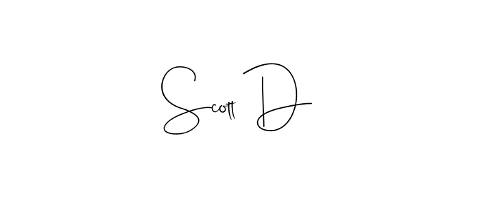 Scott D stylish signature style. Best Handwritten Sign (Andilay-7BmLP) for my name. Handwritten Signature Collection Ideas for my name Scott D. Scott D signature style 4 images and pictures png