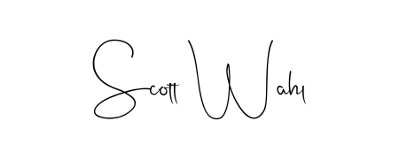 Create an unforgettable impression when signing with Scott Wahl name styled in Andilay-7BmLP typography. 100% free online generator. Scott Wahl signature style 4 images and pictures png