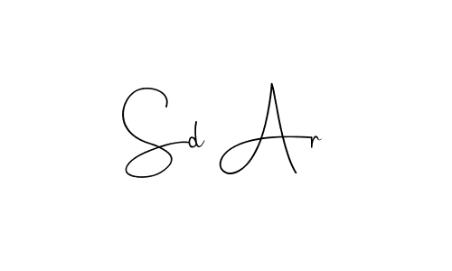 How to make Sd Ar signature? Andilay-7BmLP is a professional autograph style. Create handwritten signature for Sd Ar name. Sd Ar signature style 4 images and pictures png