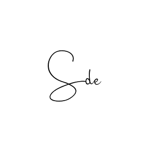 Use a signature maker to create a handwritten signature online. With this signature software, you can design (Andilay-7BmLP) your own signature for name Sde. Sde signature style 4 images and pictures png