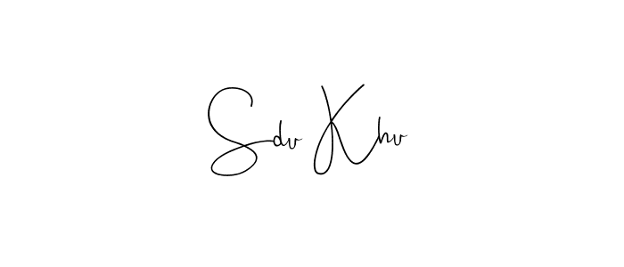 How to make Sdu Khu name signature. Use Andilay-7BmLP style for creating short signs online. This is the latest handwritten sign. Sdu Khu signature style 4 images and pictures png