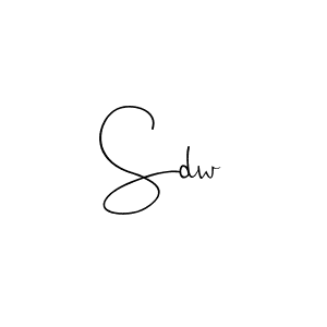 How to make Sdw name signature. Use Andilay-7BmLP style for creating short signs online. This is the latest handwritten sign. Sdw signature style 4 images and pictures png