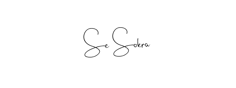 How to make Se Sokra name signature. Use Andilay-7BmLP style for creating short signs online. This is the latest handwritten sign. Se Sokra signature style 4 images and pictures png