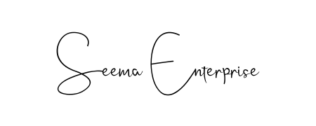 The Andilay-7BmLP typeface gives name Seema Enterprise a refined look. Suitable for certificates, diplomas, and official verification. Seema Enterprise signature style 4 images and pictures png