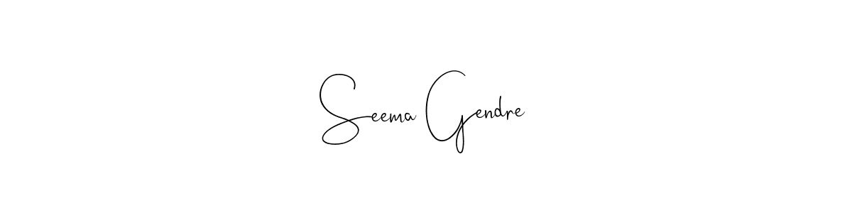 It looks lik you need a new signature style for name Seema Gendre. Design unique handwritten (Andilay-7BmLP) signature with our free signature maker in just a few clicks. Seema Gendre signature style 4 images and pictures png