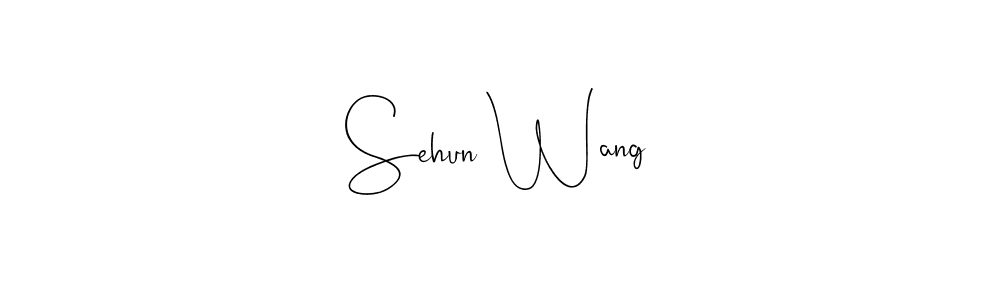 Also You can easily find your signature by using the search form. We will create Sehun Wang name handwritten signature images for you free of cost using Andilay-7BmLP sign style. Sehun Wang signature style 4 images and pictures png