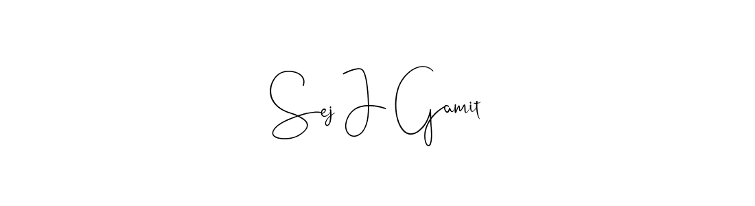 Also You can easily find your signature by using the search form. We will create Sej J Gamit name handwritten signature images for you free of cost using Andilay-7BmLP sign style. Sej J Gamit signature style 4 images and pictures png
