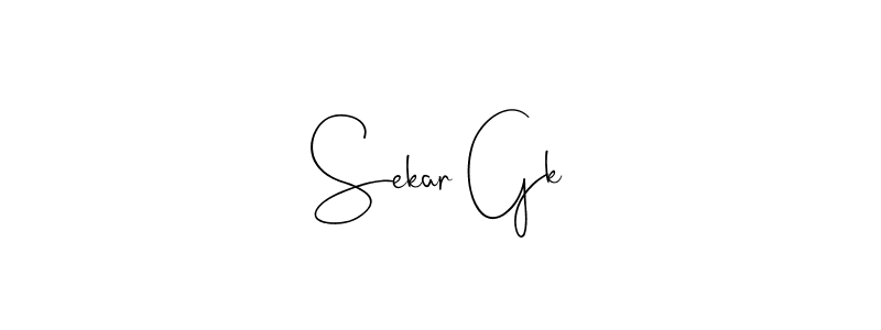 Create a beautiful signature design for name Sekar Gk. With this signature (Andilay-7BmLP) fonts, you can make a handwritten signature for free. Sekar Gk signature style 4 images and pictures png