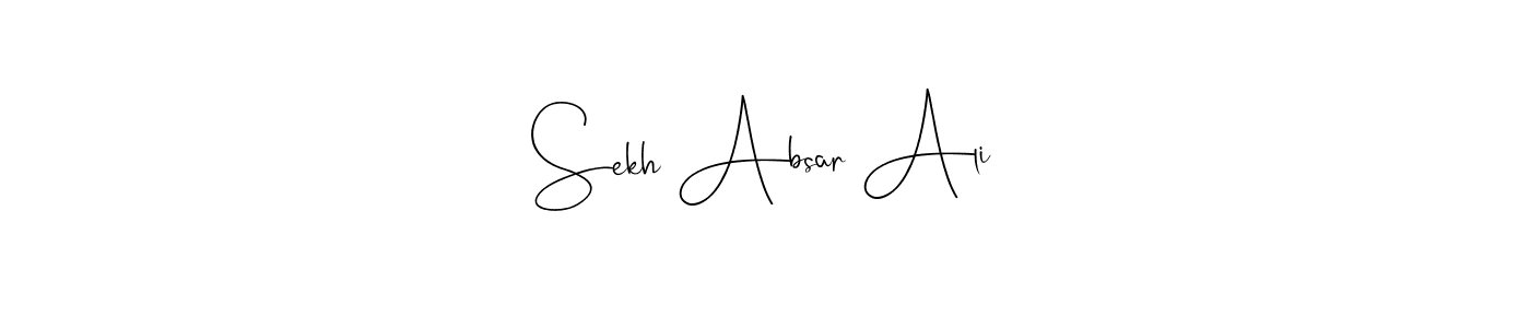 Make a short Sekh Absar Ali signature style. Manage your documents anywhere anytime using Andilay-7BmLP. Create and add eSignatures, submit forms, share and send files easily. Sekh Absar Ali signature style 4 images and pictures png