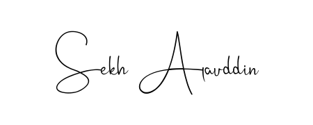 The Andilay-7BmLP typeface gives name Sekh Alauddin a refined look. Suitable for certificates, diplomas, and official verification. Sekh Alauddin signature style 4 images and pictures png