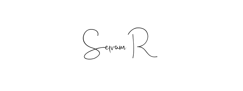 Make a beautiful signature design for name Selvam R. Use this online signature maker to create a handwritten signature for free. Selvam R signature style 4 images and pictures png