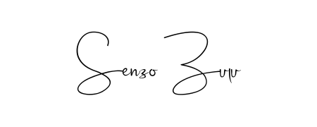 The Andilay-7BmLP font transforms the name Senzo Zulu into an executive sign with sharp precision and distinguished character. Senzo Zulu signature style 4 images and pictures png