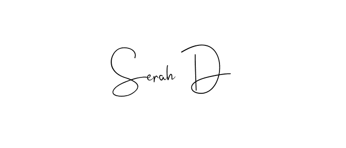 How to make Serah D name signature. Use Andilay-7BmLP style for creating short signs online. This is the latest handwritten sign. Serah D signature style 4 images and pictures png