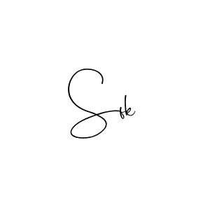 Make a beautiful signature design for name Sfk. With this signature (Andilay-7BmLP) style, you can create a handwritten signature for free. Sfk signature style 4 images and pictures png