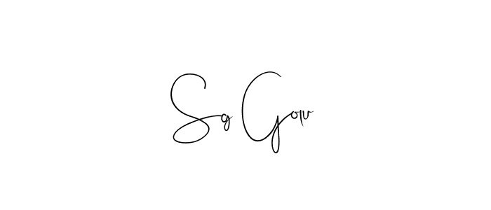 You should practise on your own different ways (Andilay-7BmLP) to write your name (Sg Golu) in signature. don't let someone else do it for you. Sg Golu signature style 4 images and pictures png