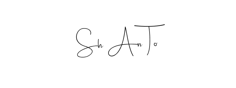 if you are searching for the best signature style for your name Sh An To. so please give up your signature search. here we have designed multiple signature styles  using Andilay-7BmLP. Sh An To signature style 4 images and pictures png