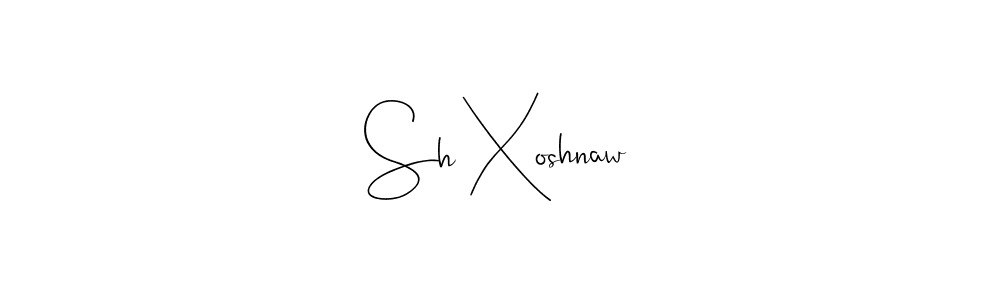 This is the best signature style for the Sh Xoshnaw name. Also you like these signature font (Andilay-7BmLP). Mix name signature. Sh Xoshnaw signature style 4 images and pictures png