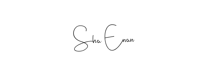 Make a beautiful signature design for name Sha Enan. With this signature (Andilay-7BmLP) style, you can create a handwritten signature for free. Sha Enan signature style 4 images and pictures png