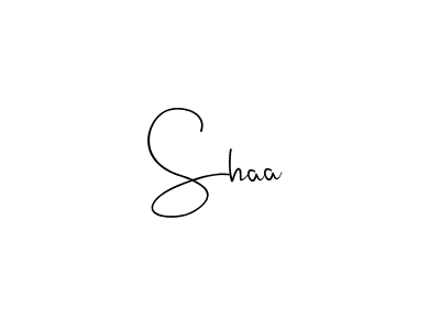 Make a beautiful signature design for name Shaa. With this signature (Andilay-7BmLP) style, you can create a handwritten signature for free. Shaa signature style 4 images and pictures png