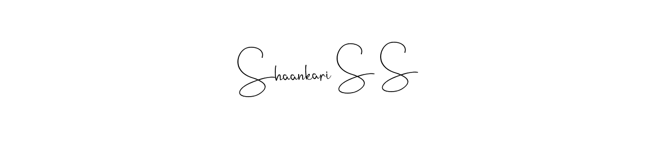 Create a beautiful signature design for name Shaankari S S. With this signature (Andilay-7BmLP) fonts, you can make a handwritten signature for free. Shaankari S S signature style 4 images and pictures png
