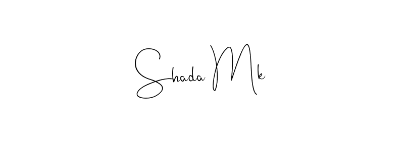 Make a beautiful signature design for name Shada Mk. Use this online signature maker to create a handwritten signature for free. Shada Mk signature style 4 images and pictures png